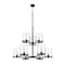 Z-Lite Callista 9 Light Chandelier, Matte Black & Clear 3032-9MB - alternate 7